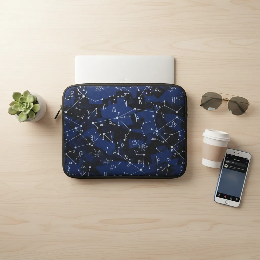 Space Squad Laptop Sleeve flat lay