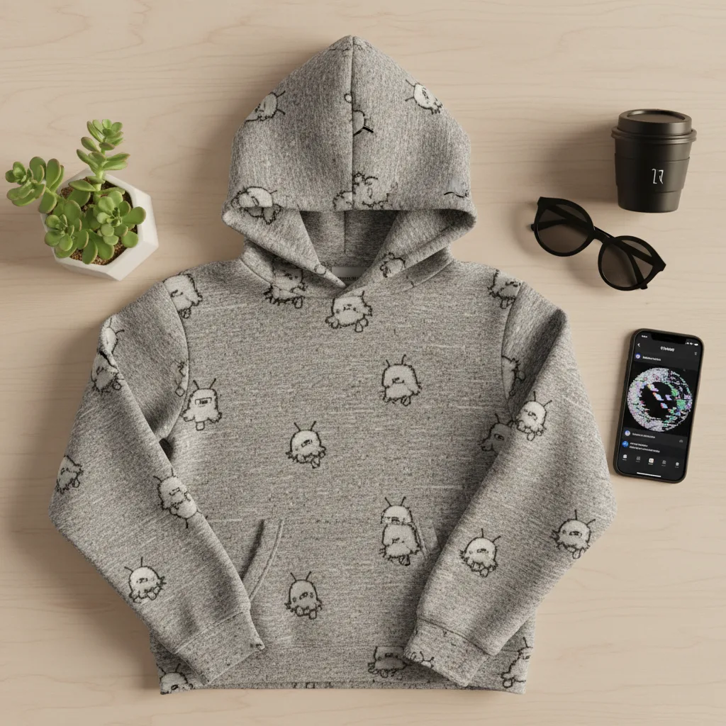Static Noise Hoodie flat lay