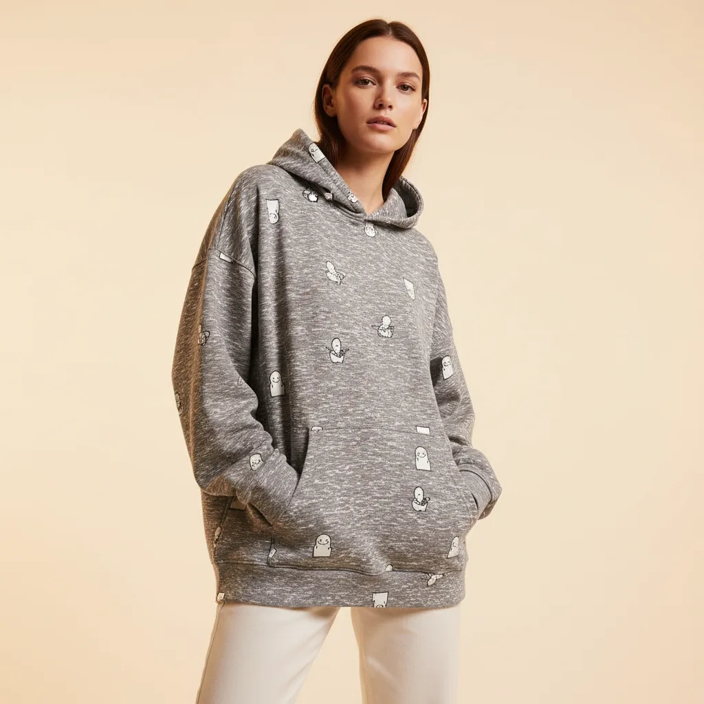 Static Noise Hoodie on model