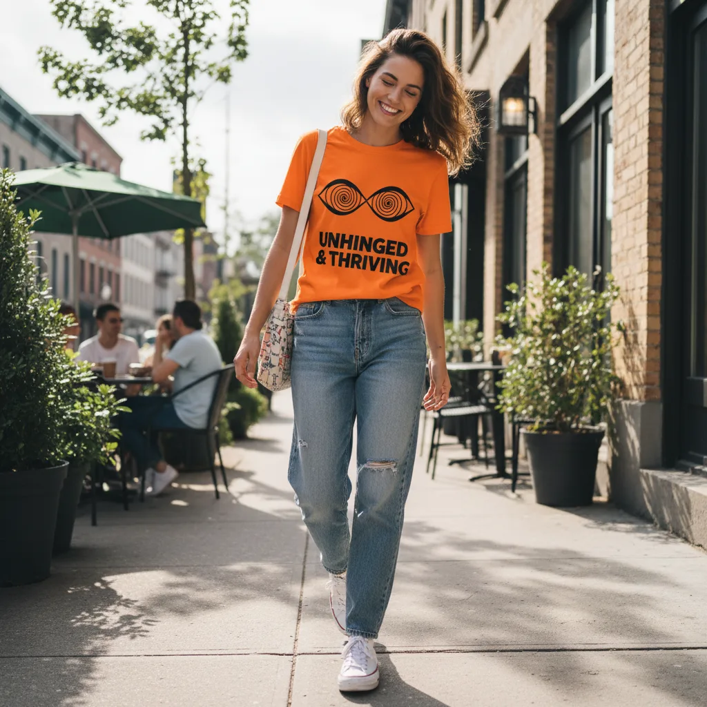 Unhinged & Thriving Tee street style