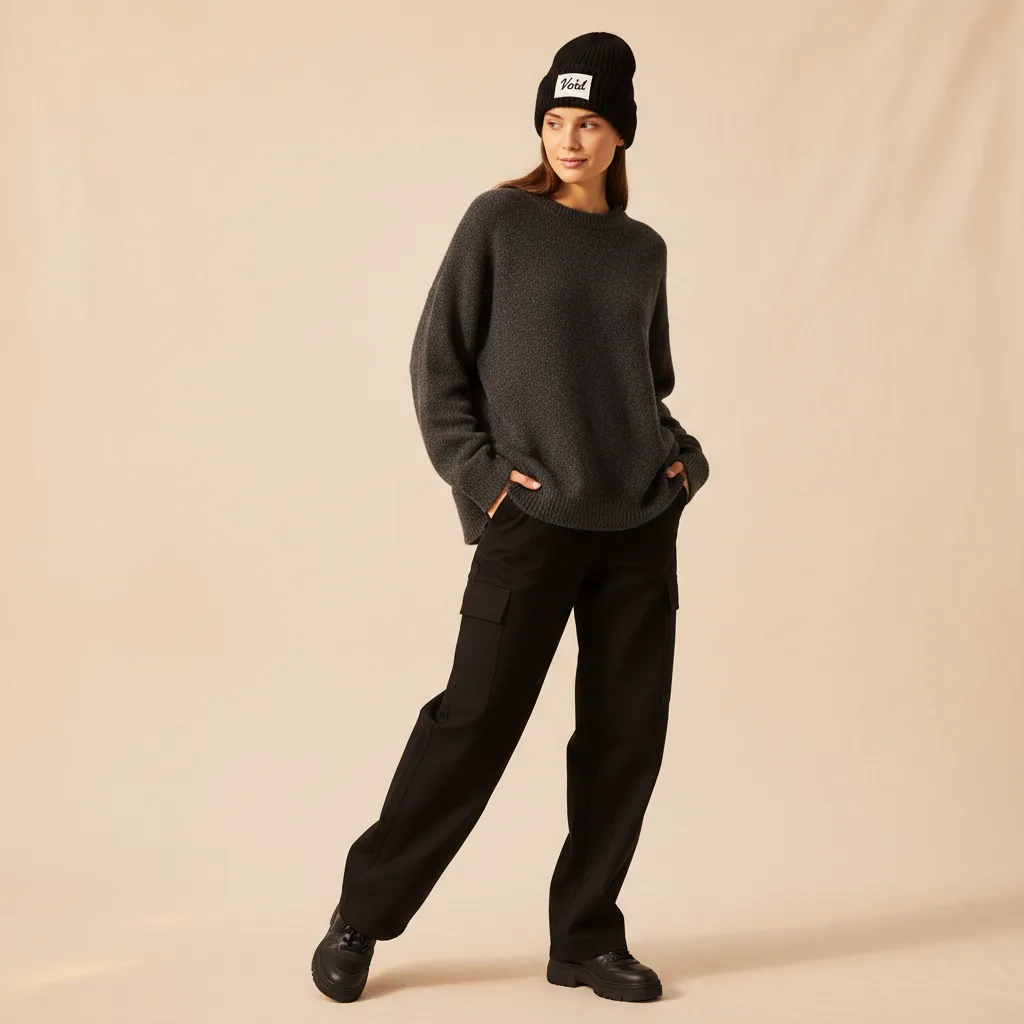 Void Beanie on model