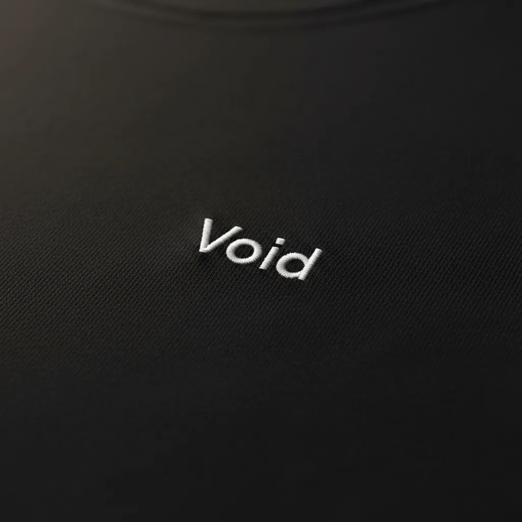 Void Tee detail close-up