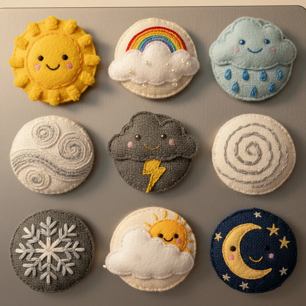 Weather Mood Board detail close-up