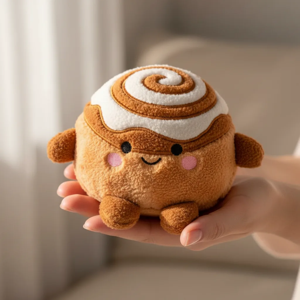 Cinnamon Roll in hand