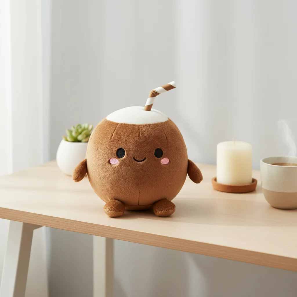 Coconut Water on desk