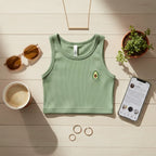 Avo Cropped Tank - avo cropped tank flatlay