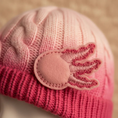 Axolotl Ear Flap Hat - axolotl ear flap hat detail
