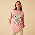 Axolotl Smile Tee - axolotl smile tee model front