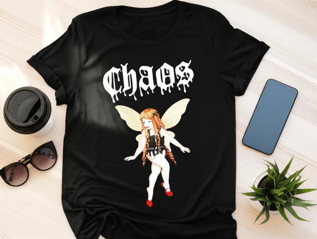Chaos Fairy Tee - chaos fairy tee flatlay