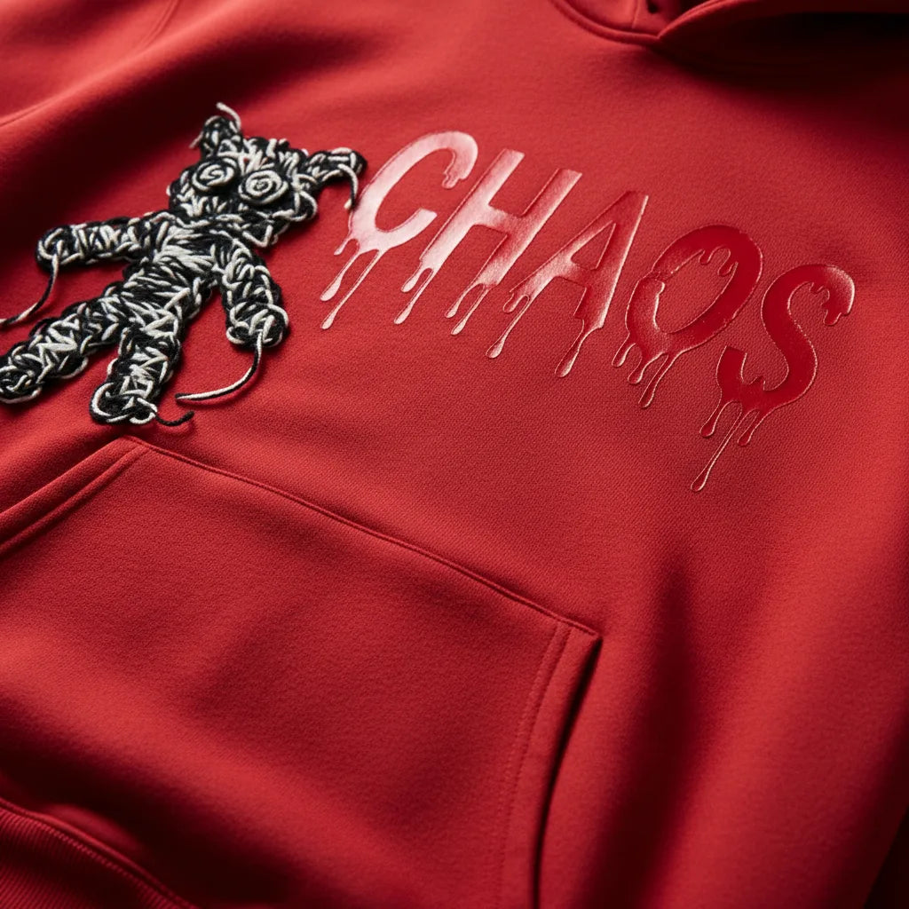 Chaos Hoodie - chaos hoodie detail