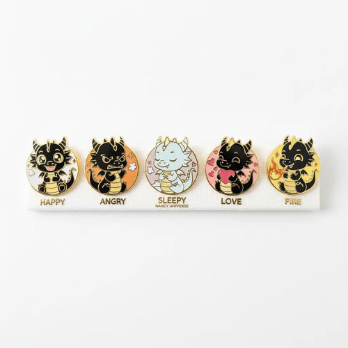 Dragon Enamel Pin Set - Nancy Universe