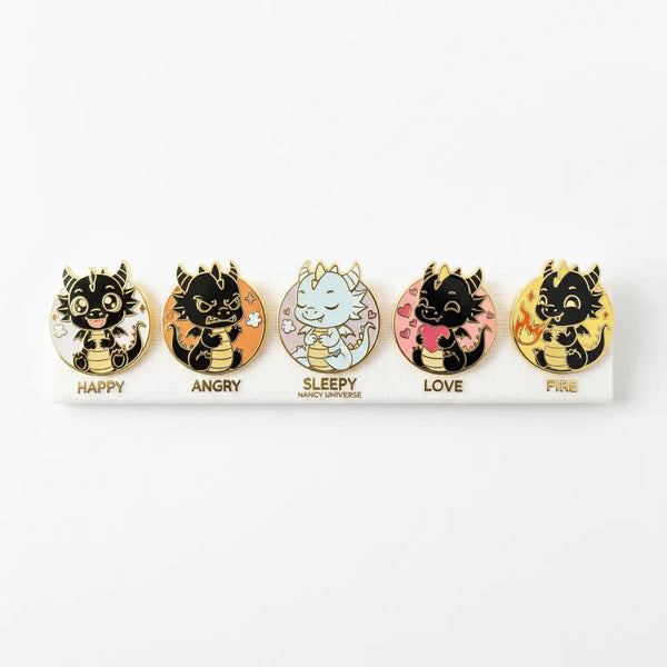 Dragon Enamel Pin Set - Nancy Universe