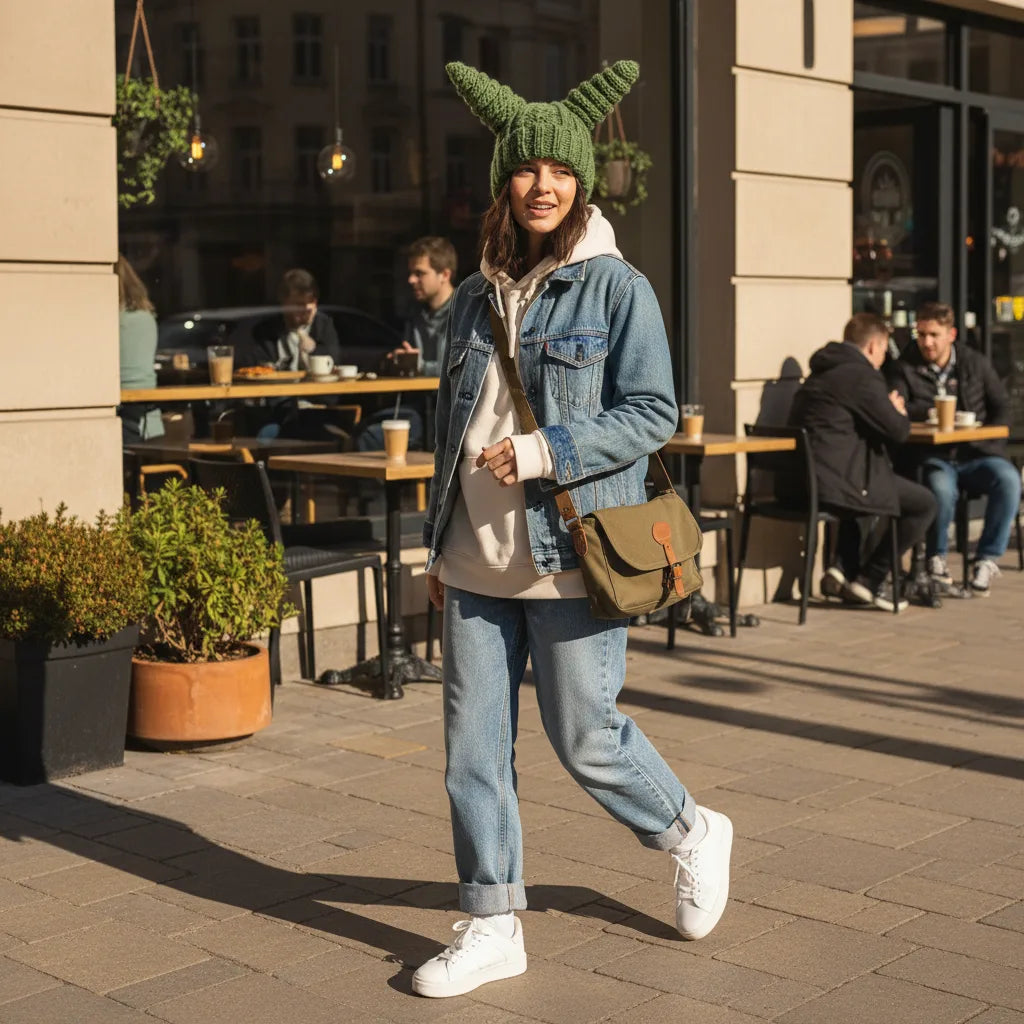 Dragon Horns Beanie - dragon horns beanie lifestyle street